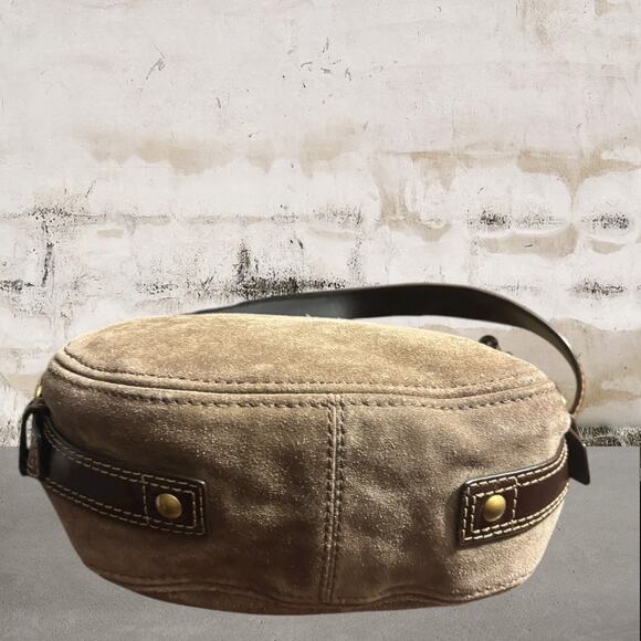 Coach Y2K Brown Suede Hobo Shoulder Bag - Picture 6 of 9